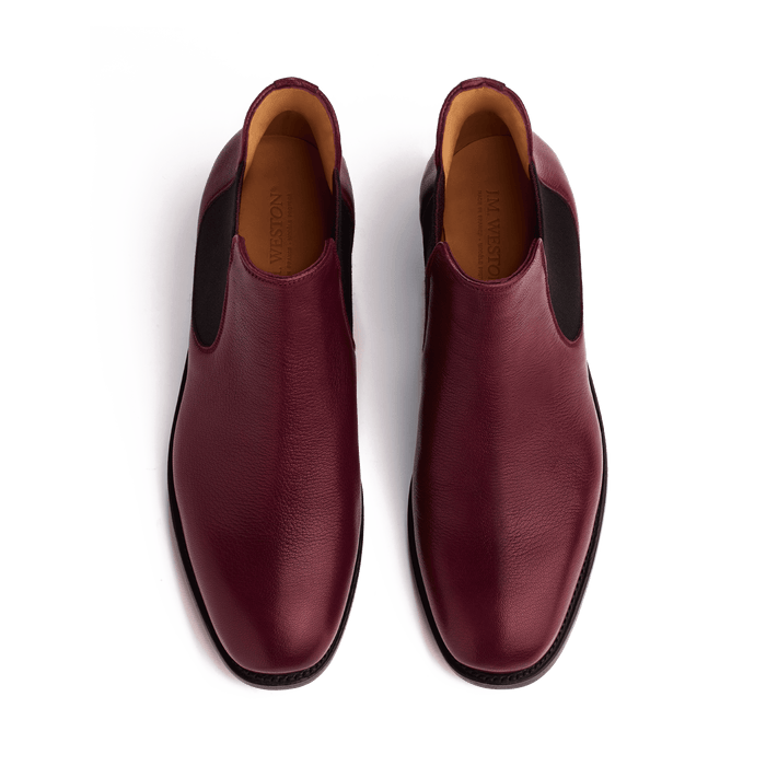 J.m. Weston Bottine Basse Femme En Cuir Lisse Bordeaux