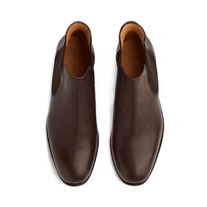 J.m. Weston Bottine Basse Femme En Cuir Lisse Marron