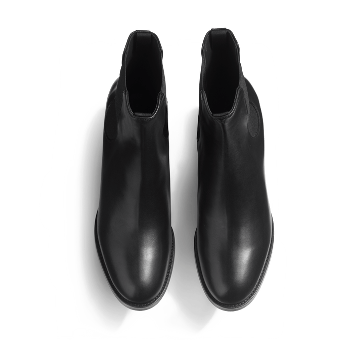 J.m. Weston Bottine Cambre à Talon En Cuir Lisse Noir