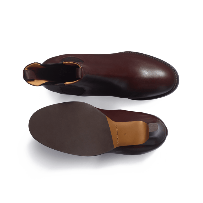 J.m. Weston Bottine Cambre Avec élastique En Cuir Veau Lisse Bordeaux