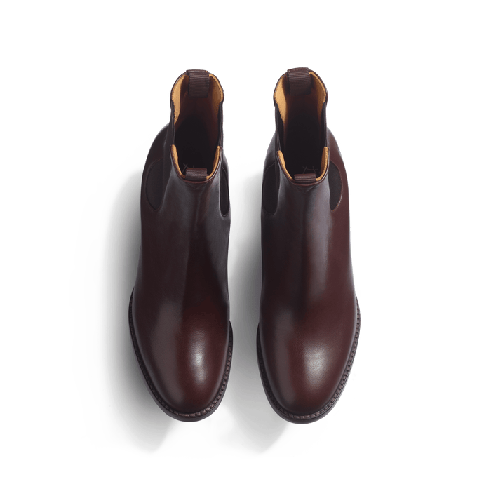 J.m. Weston Bottine Cambre Avec élastique En Cuir Veau Lisse Bordeaux