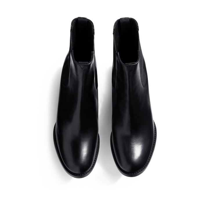 J.m. Weston Bottine Cambre Femme Avec élastique En Cuir Lisse Noir