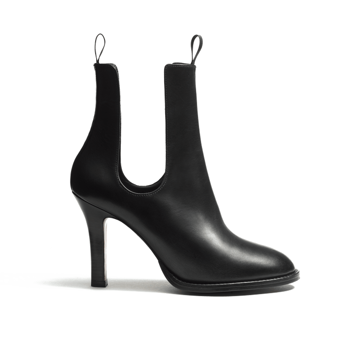 j.m. weston Bottine Cambre femme sans élastique en cuir lisse noir