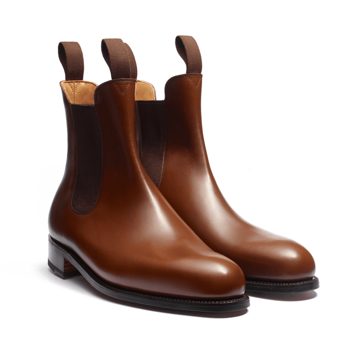 J.m. Weston Bottine Cambre Homme En Cuir Lisse Marron