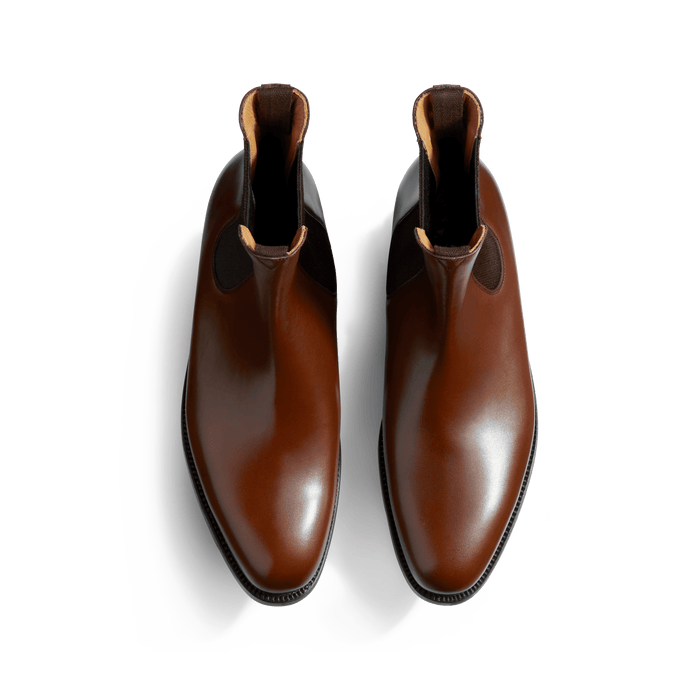 J.m. Weston Bottine Cambre Homme En Cuir Lisse Marron