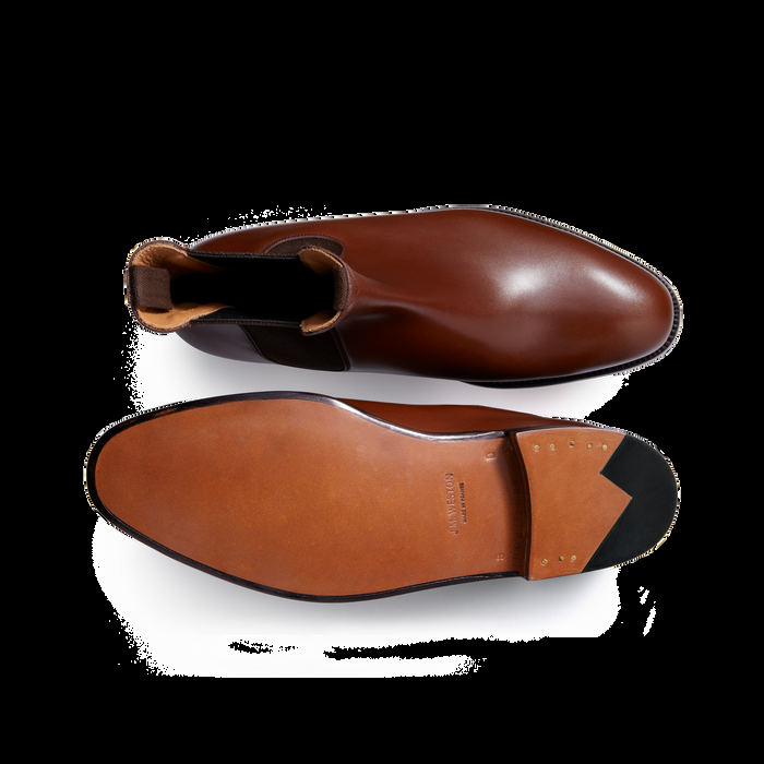 J.m. Weston Bottine Cambre Homme En Cuir Lisse Marron
