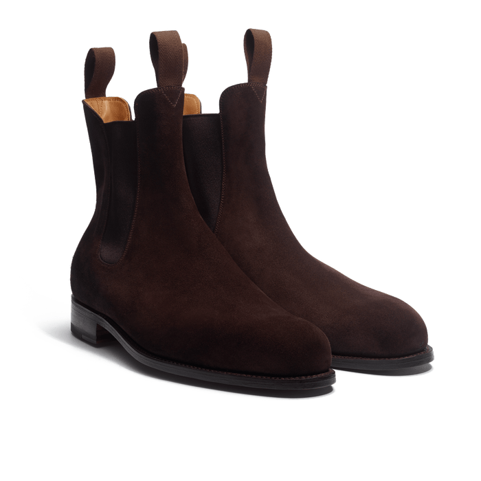 J.m. Weston Bottine Cambre Homme En Cuir Velours Marron