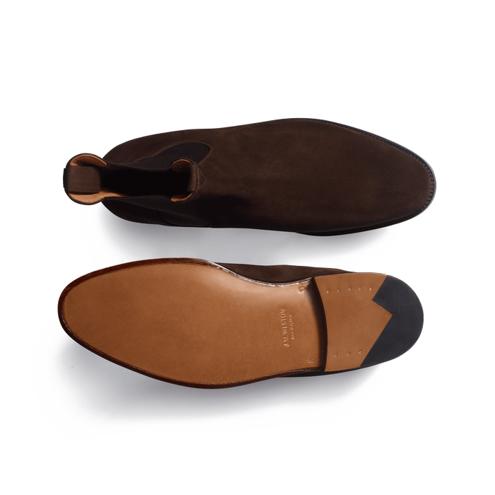 J.m. Weston Bottine Cambre Homme En Cuir Velours Marron