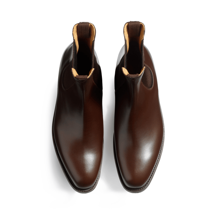 J.m. Weston Bottine Cambre Homme Semelle Gomme En Cuir Lisse Marron Melèze