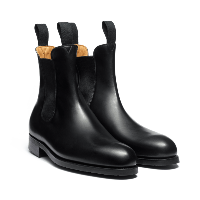 J.m. Weston Bottine Cambre Homme Semelle Gomme En Cuir Lisse Noir