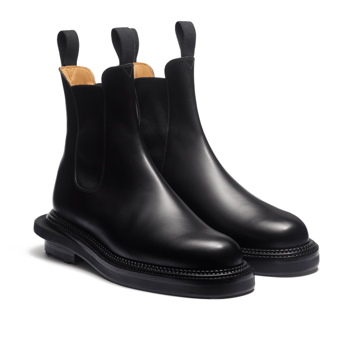 J.m. Weston Bottine Cambre J.M. Weston X Sacai En Cuir Veau Box Noir