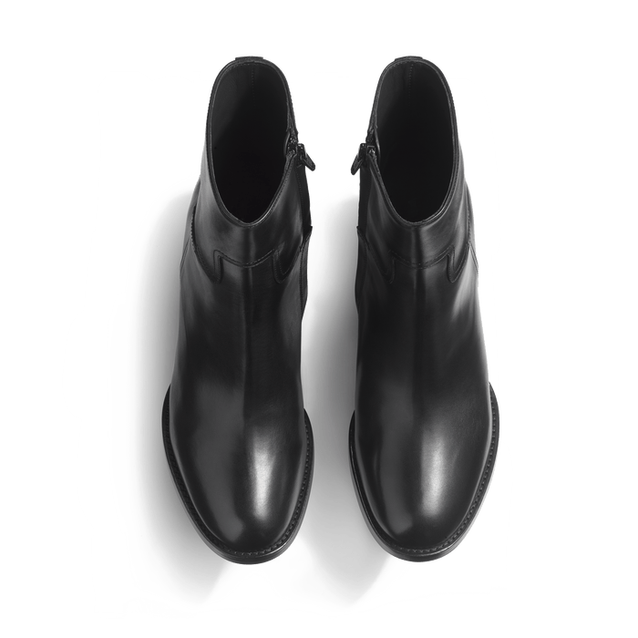 J.m. Weston Bottine Cambre Zippée En Cuir Lisse Noir