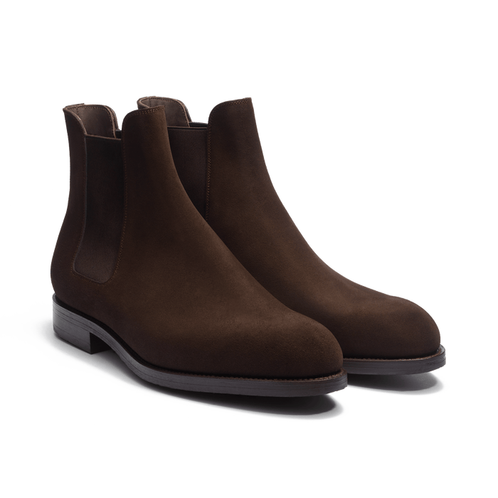 J.m. Weston Bottine Chelsea Edouard Homme En Velours Marron