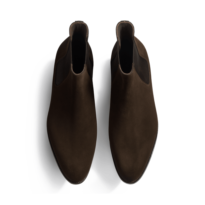 J.m. Weston Bottine Chelsea Edouard Homme En Velours Marron