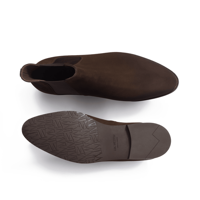 J.m. Weston Bottine Chelsea Edouard Homme En Velours Marron