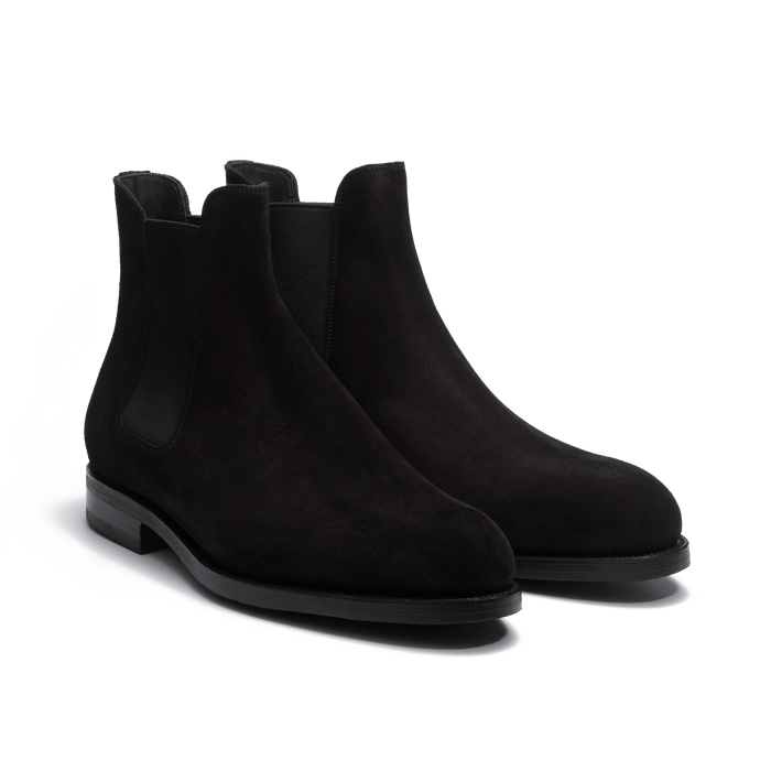 J.m. Weston Bottine Chelsea Edouard Homme En Velours Noir