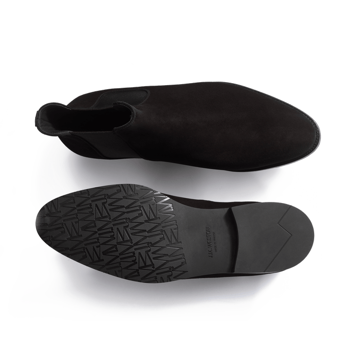 J.m. Weston Bottine Chelsea Edouard Homme En Velours Noir