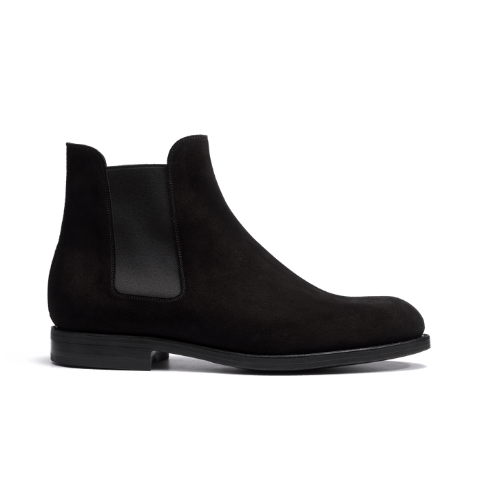 j.m. weston Bottine Chelsea Edouard Homme en velours noir
