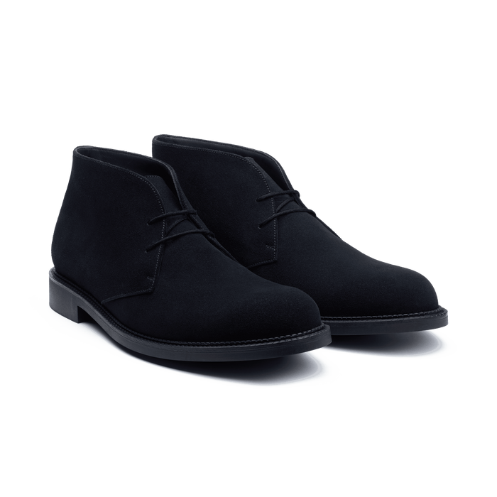 J.m. Weston Bottine Chukka Boot Homme En Velours Bleu