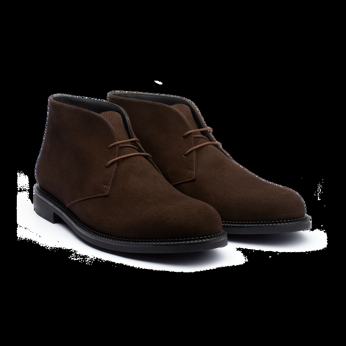 J.m. Weston Bottine Chukka Boot Homme En Velours Marron