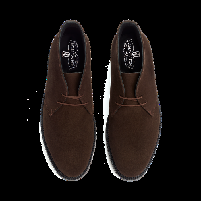 J.m. Weston Bottine Chukka Boot Homme En Velours Marron