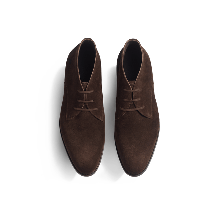 J.m. Weston Bottine Chukka Edouard Homme En Cuir Veau Velours Marron Foncé