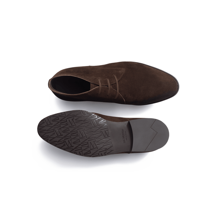 J.m. Weston Bottine Chukka Edouard Homme En Cuir Veau Velours Marron Foncé