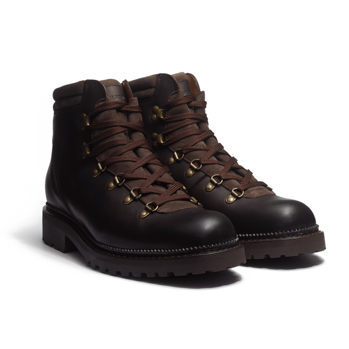 J.m. Weston Bottine De Montagne GRW Homme En Cuir Veau Gras Mélèze Et Nubuck Marron