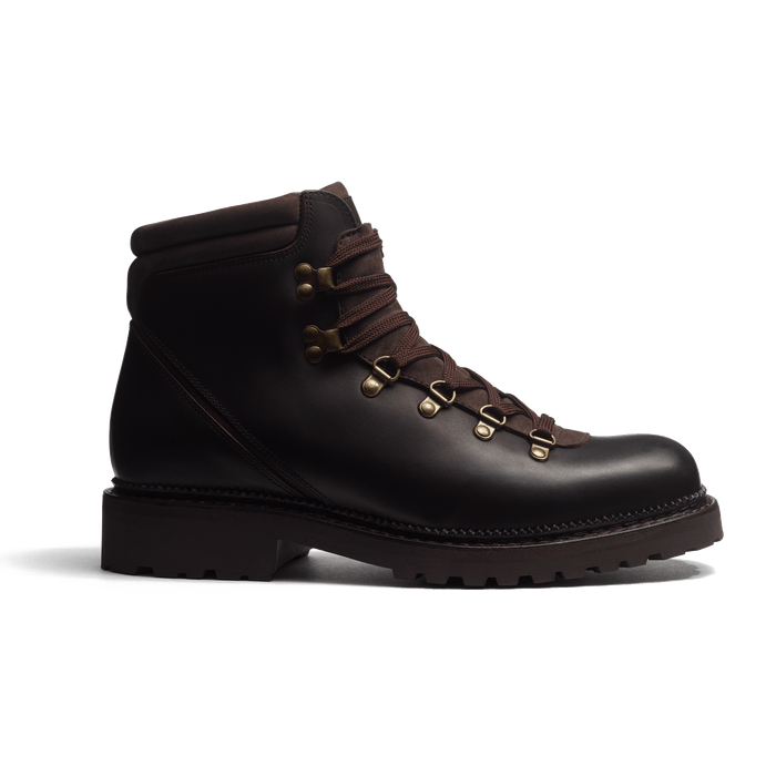 j.m. weston Bottine de Montagne GRW homme en cuir veau gras mélèze et nubuck marron