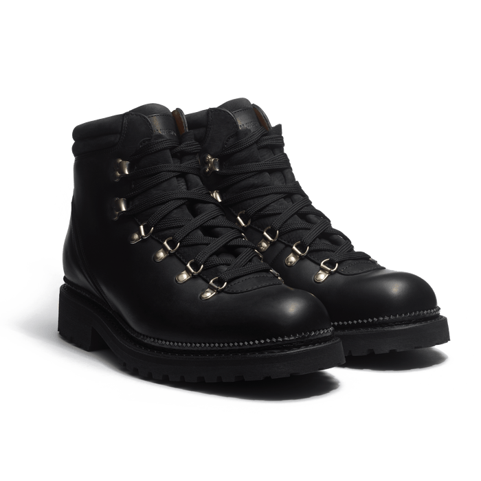 J.m. Weston Bottine De Montagne GRW Homme En Cuir Veau Gras Noir Et Nubuck Noir