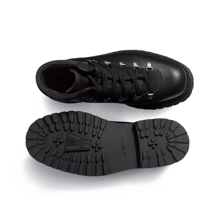 J.m. Weston Bottine De Montagne GRW Homme En Cuir Veau Gras Noir Et Nubuck Noir