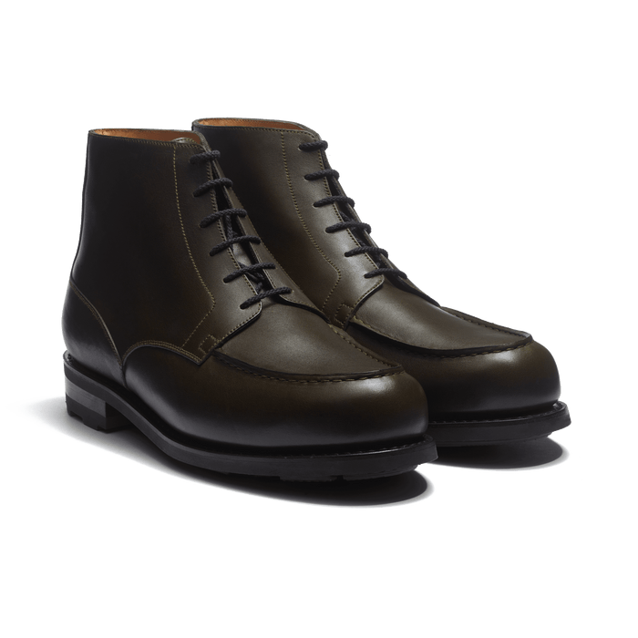 J.m. Weston Bottine Derby Golf Montant Homme En Cuir Box Vert