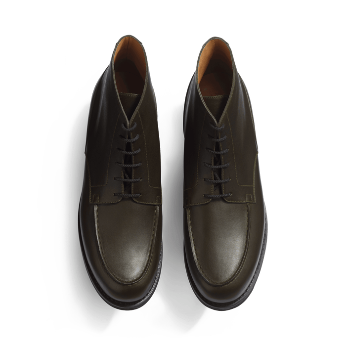 J.m. Weston Bottine Derby Golf Montant Homme En Cuir Box Vert