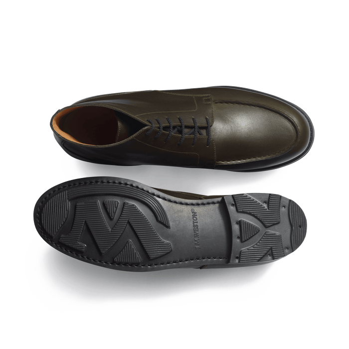 J.m. Weston Bottine Derby Golf Montant Homme En Cuir Box Vert