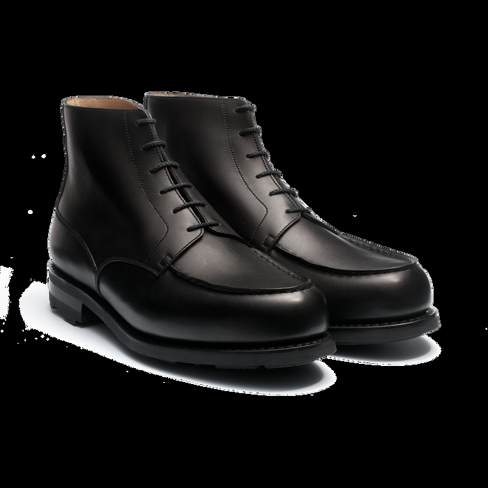 J.m. Weston Bottine Derby Golf Montant Homme En Cuir Lisse Noir