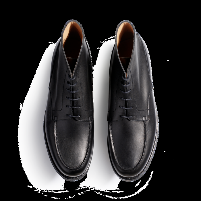 J.m. Weston Bottine Derby Golf Montant Homme En Cuir Lisse Noir