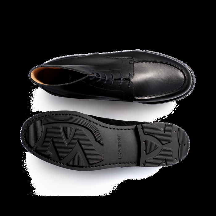 J.m. Weston Bottine Derby Golf Montant Homme En Cuir Lisse Noir