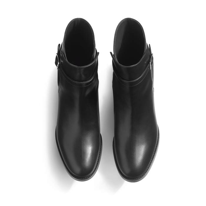 J.m. Weston Bottine Jodhpur à Talon En Cuir Veau Lisse Noir