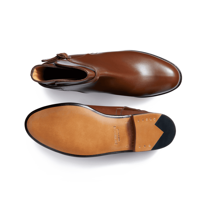 J.m. Weston Bottine Jodhpur Femme En Cuir Lisse Marron