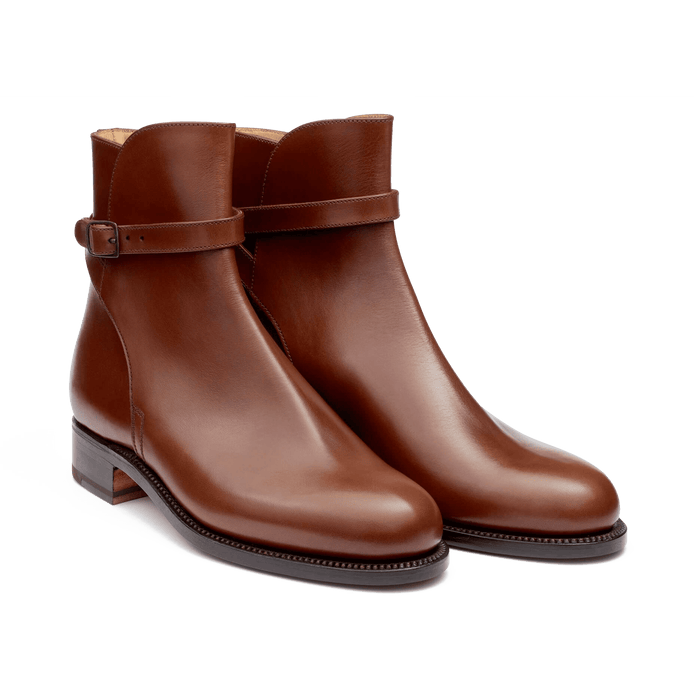 J.m. Weston Bottine Jodhpur Femme En Cuir Lisse Marron