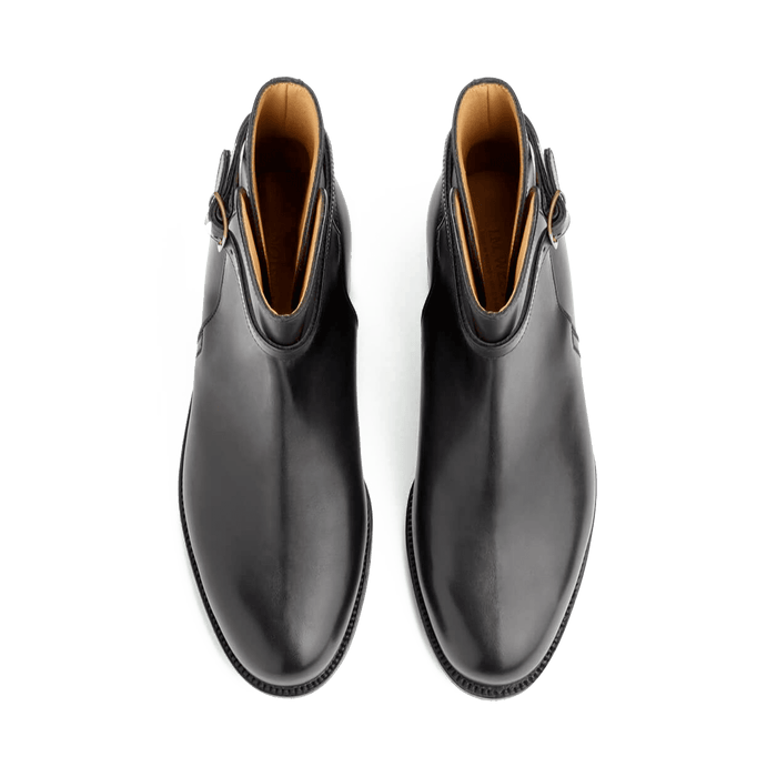 J.m. Weston Bottine Jodhpur Femme En Cuir Lisse Noir