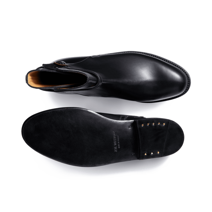 J.m. Weston Bottine Jodhpur Femme En Cuir Lisse Noir