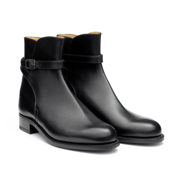 J.m. Weston Bottine Jodhpur Femme En Cuir Lisse Noir