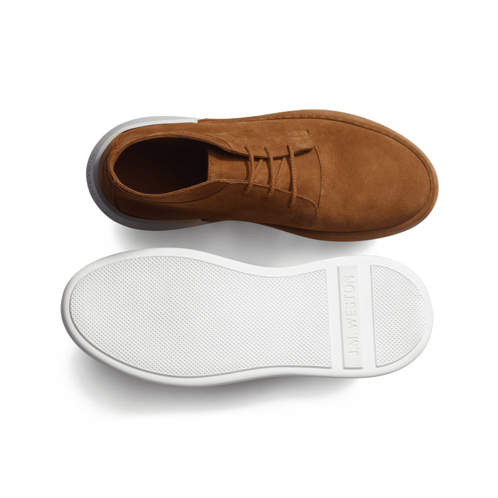 J.m. Weston Bottine On Weekend En Cuir Veau Velours Beachnut