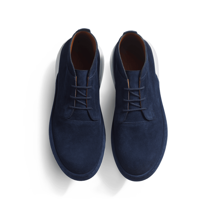 J.m. Weston Bottine On Weekend En Cuir Veau Velours Marine