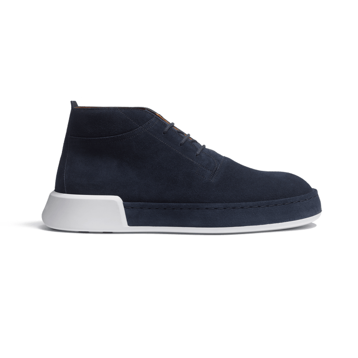 J.m. Weston Bottine On Weekend En Cuir Veau Velours Marine