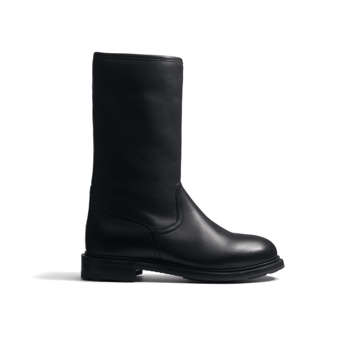 j.m. weston Bottine Pompier homme en cuir veau hydrofuge noir