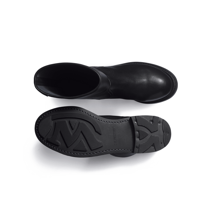 J.m. Weston Bottine Pompier Homme En Cuir Veau Hydrofuge Noir