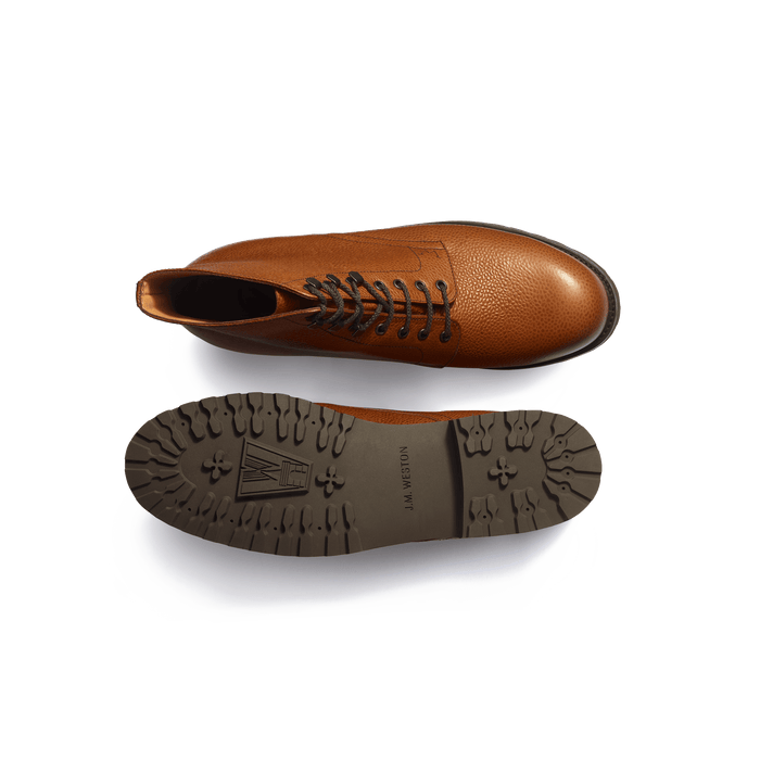 J.m. Weston Bottine Worker Homme En Cuir Veau Grainé Bergeronnette