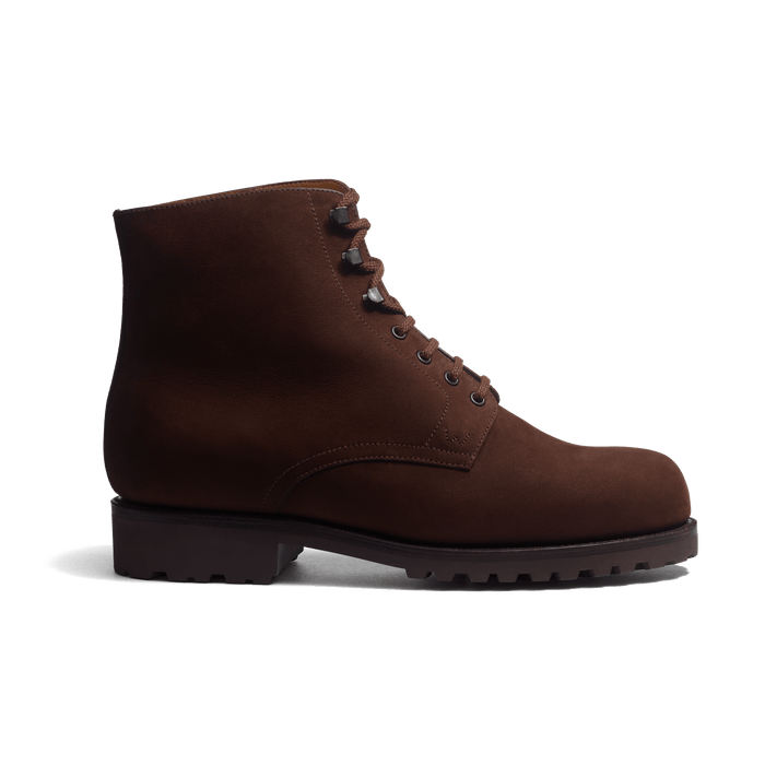 j.m. weston Bottine Worker homme en nubuck marron foncé